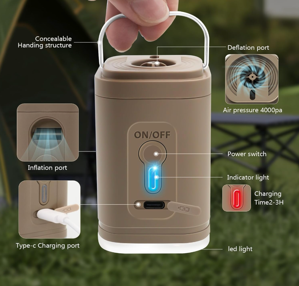 Air Bank Luftpumpe mit Licht